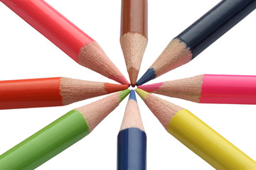 Naklejka premium Colored pencils
