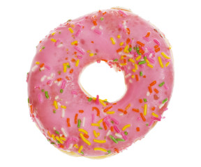 Colorful donut isolated on white background