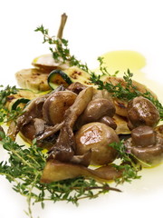 antipasti artischocken,champignon,zucchini