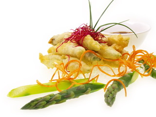 fritiert/gebackene spargel spitzen