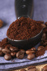 freshly ground coffee