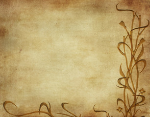 grunge floral background with space for text or image