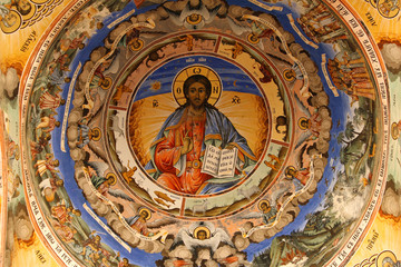 icon in  bulgarian Rila  monastery,built in year 1844