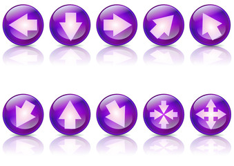 Boules de cristal flèche violette
