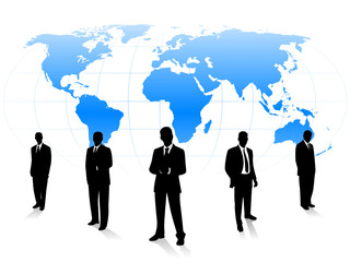 Businessman and the world