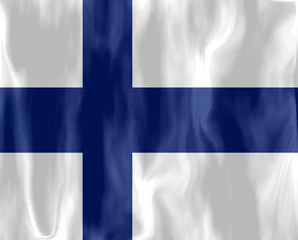 Foto auf Alu-Dibond drapeau finlande flag © DomLortha