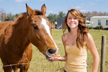 Fototapeta premium Teen Girl & Her Horse
