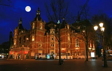 Wandcirkels tuinposter The street scene in Amsterdam © Gary