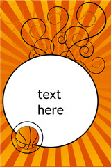 Basketball background-vector illustration,just add your text