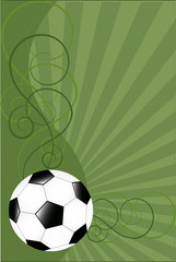 Vector background with soccer ball