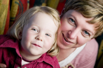Little girl and her mother