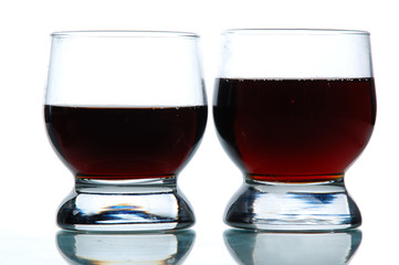 Two Glasses filled with some alcohol