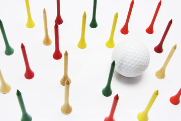 Golf Ball and Golf Tees