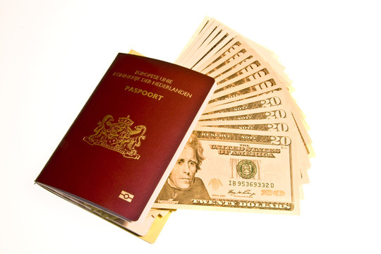 passport with money