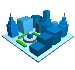 Bird Eye View of a Modern Business Hub Architecture