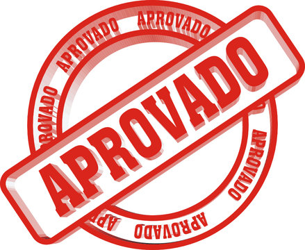 Sello rojo con texto de aprovado en vector 