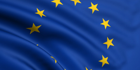 Rendered european union flag