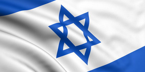 Rendered israeli flag