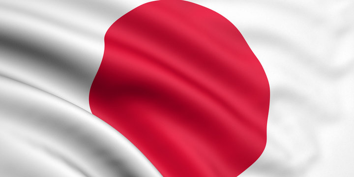 Rendered japanese flag
