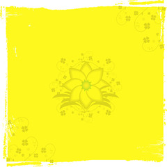 Fototapeta na wymiar Vintage yellow floral background