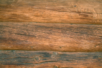 Naklejka premium Background with fragment of wall peally old loghouse
