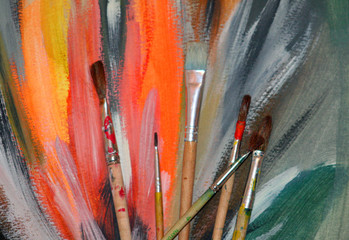 Pinsel und Bild