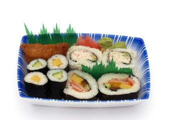 isolated sushi lunch box