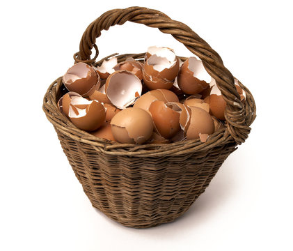 Broken Eggs On The Basket