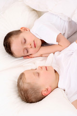 Fototapeta na wymiar sleeping children