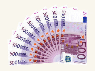 five hundred euro banknotes
