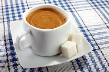 Coffee in white cup