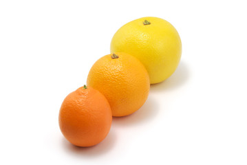 tangerine, orange, grapefruit