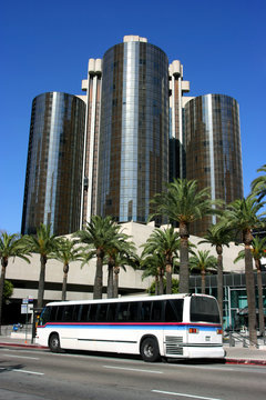 Bus Stop In Downtown, Los Angeles