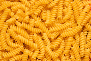 Close up of italian pasta - spiral shaped