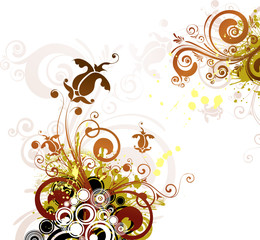 Floral grunge abstraction