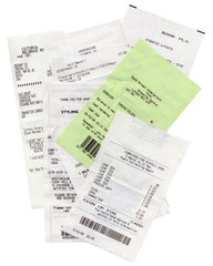 Receipts of purchase - supermarket receipt