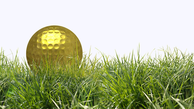Goldener Golfball