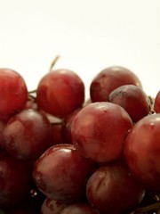 Piled Wet Red Grapes