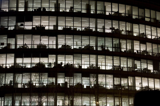 Fototapeta immeuble de nuit