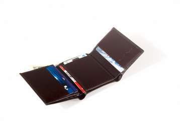 Isolated leather wallet