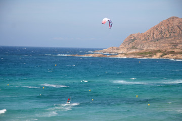 Kite surfeur en Corse