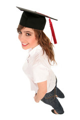 Woman in graduation cap