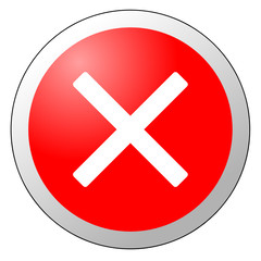 Beenden Kreuz - Icon rot