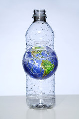 Plastic Water Bottle With Earth Inside