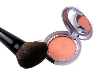 pink blush with brush