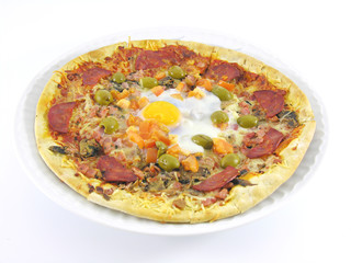 Pizza et oeuf