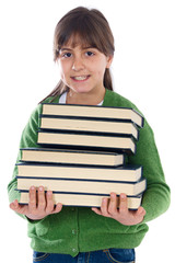 adorable girl studying