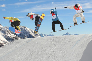snowboard jumping