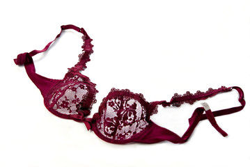 red lace see through bra