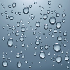 transparent water drops